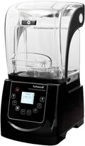 Turbosaver TB-020C Commercial Blender with Sound Enclosure 4HP 2200W Heavy Duty Motor 51 oz BPA-Free Jar Digital Touch Panel Quiet Professional Smoothie &amp Ice Crusher Blender (Black)