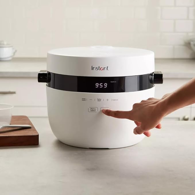 Instantt Pot 12-Cup Rice &amp Grain Cooker With 8 Smart Programs Delay Start Keep Warm Nonstick Pot Stainless Steel Dishwasher Safe Easy One-Touch Cooking