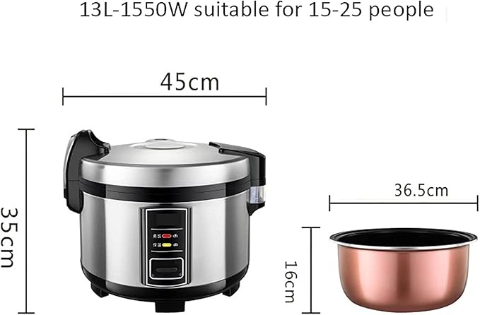 Commercial Double Liner Rice Cooker Electric Rice Cooker Automatic Insulation For HotelsRestaurantsCanteens Schools (13L)