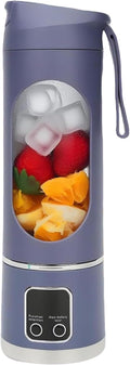 Portable Blender with 3 Speeds 450ml Personal Juicer with Dual 1500mAh Batteries and 12 Blades for Smoothies Juicing Ice Crushing Travel and Gym Use