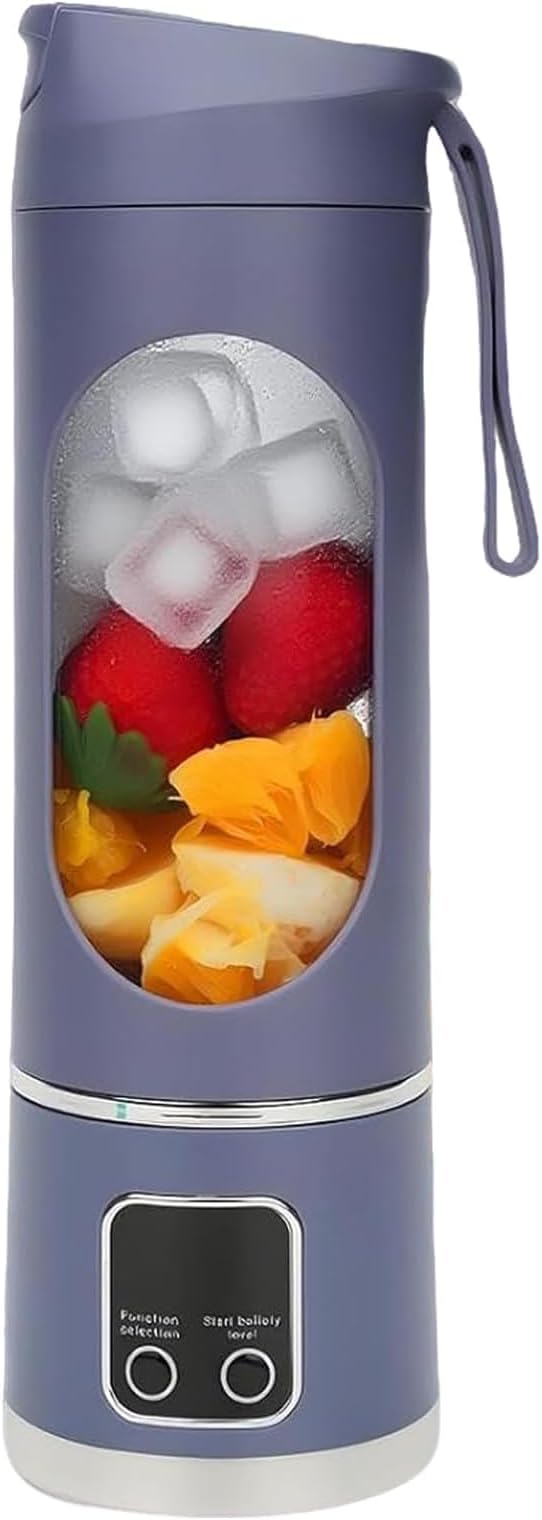 Portable Blender with 3 Speeds 450ml Personal Juicer with Dual 1500mAh Batteries and 12 Blades for Smoothies Juicing Ice Crushing Travel and Gym Use