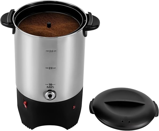 Commercial Coffee MakerStainless Steel Coffee Urn Coffee Maker Hot Water Urn for Catering (5.2L/175Oz Silver)