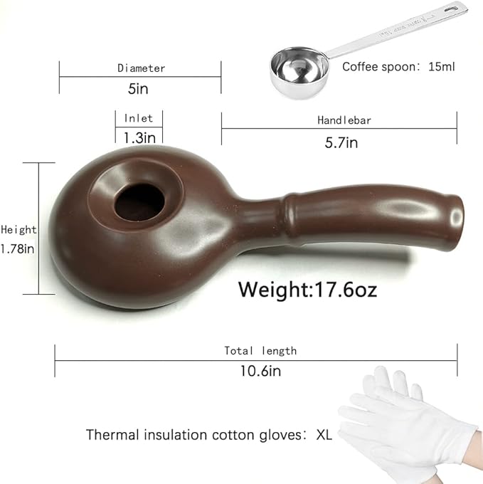 Ceramic Coffee Roaster Machine for Home Use Handy Stovetop Coffee Bean Roaster with Extended Handle Manual Coffee Baking Tool