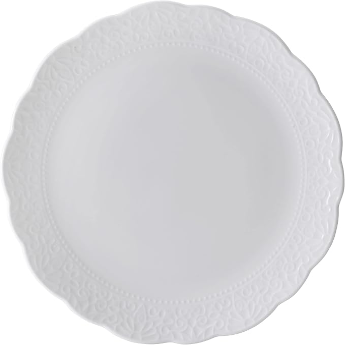 Mikasa Abigail Bone China Lightweight Chip Resistant 12 Piece Dinnerware Set Service for 4 White