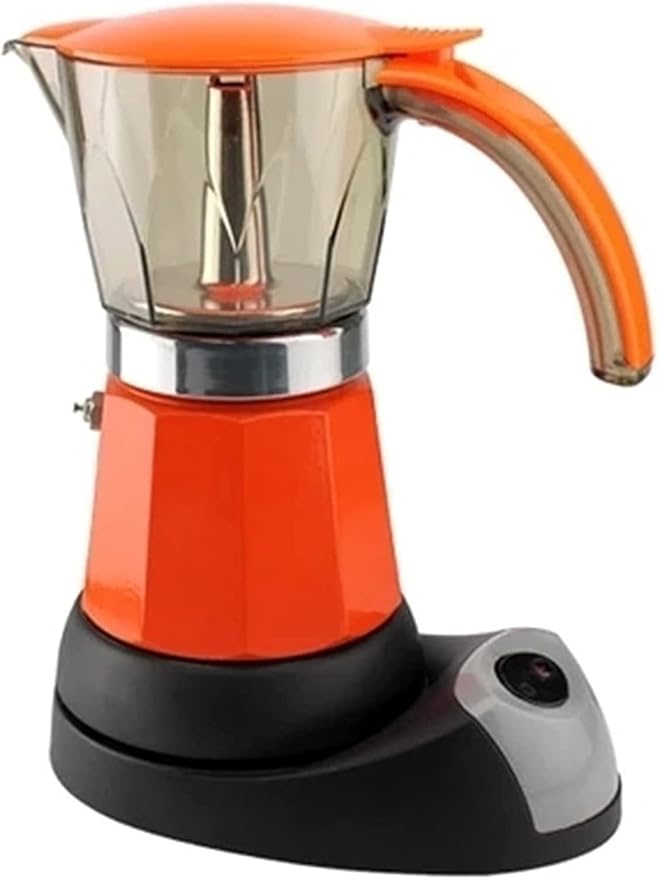 Percolator Coffee Pot 6 Cups Portable Electric Coffee Maker Espresso Coffee Pot Espresso Latte Filter (Color : Orange)