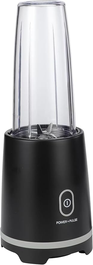 Black Single-Serve Blender With 1 Travel Lid 16 Oz New Contains No BPA Dishwasher Safe Stainless-Steel Blade Black