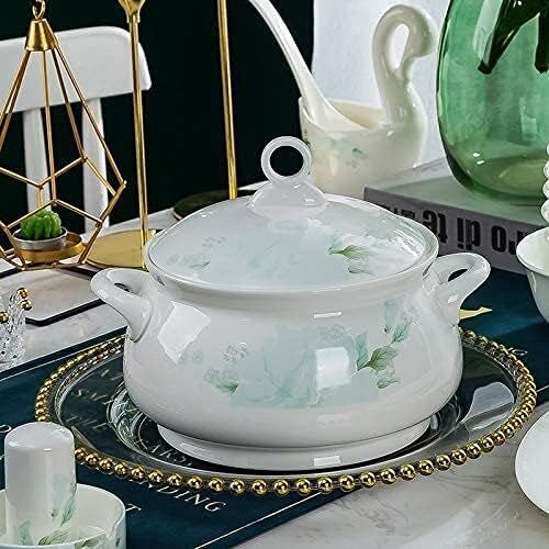 Ceramics Dinner Set Kitchen and Dining Service Durable Kitchen Dinnerware Set Dinner Salad Appitizer Dessert Plate Bowls Best for Indoor and Outdoor Party Creativity Villa Table Decor (58pcs One Size)