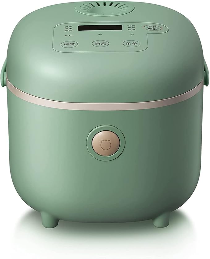 3L Retro Green Rice Cooker Non-Stick Inner Pot Automatic Cooking Machine with Keep Warm Funtion Easy Cleaning for 1-3 People
