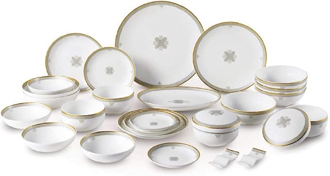 Hankook Chinaware 한국도자기 Yeunleeji Home Set 27 pc Dinnerware Korean Fine Bone-China Dojagi Ceramic