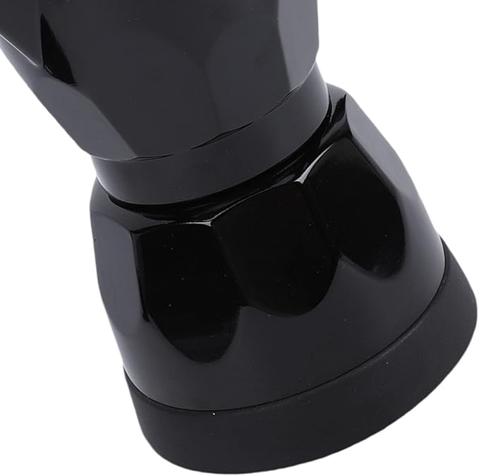 Electric Coffee Maker Aluminum 3 Cup Easy Operate for Home Office Travel Food Grade Material (Black)