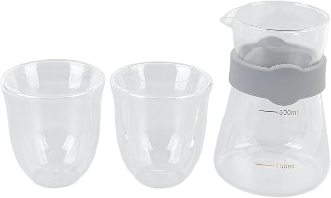 MAVIS LAVEN Pour Over Coffee Maker High Borosilicate Glass Heatproof Coffee Dripper 300ML Pot for Home Office Shop