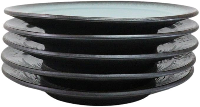 Ebros Gift Blue Sky Stars Artistic Seikai Porcelain Collection Dinnerware Serveware Kitchenware Set Asian Japanese Dining Restaurant Supply (Pack Of 5 Large Round Dinner Plates 10D)