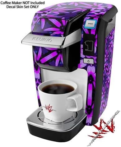 Decal Style Vinyl Skin compatible with Keurig K10 / K15 Mini Plus Coffee Makers Daisy Pink (COFFEE MAKER NOT INCLUDED)