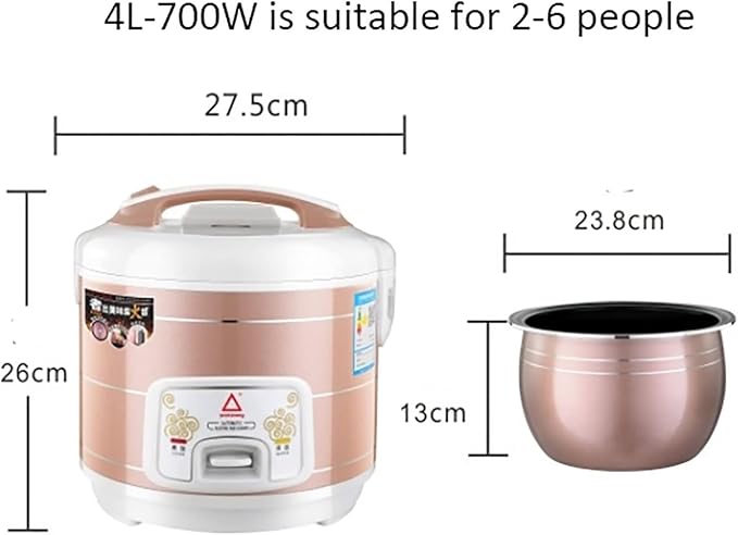 Household Rice Cooker-Steamer Household Non-Stick Rice Cooker One-Key Cooking And Automatic Heat Preservation For 1-8 People(5L)