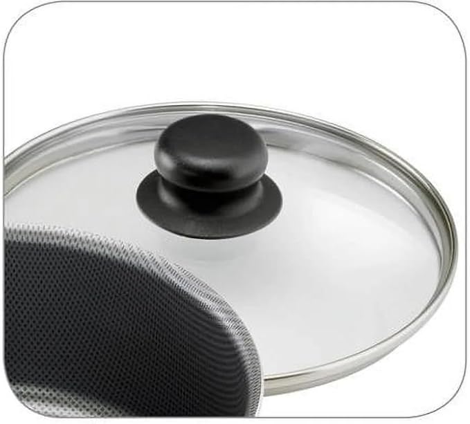 10-Piece Non-Stick Cookware Set with Non-Scald Handles and Tempered Glass Lids for Gas Electric and Ceramic Glass Cooktops Gray