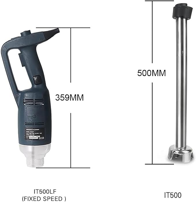 Electric Stick Blender Hand Blender Stick Immersion Mixer with 50cm Stick 500 Watts Up To 1600rpm Speed Fixed Speed with Locking and Safety Button Stick Blender