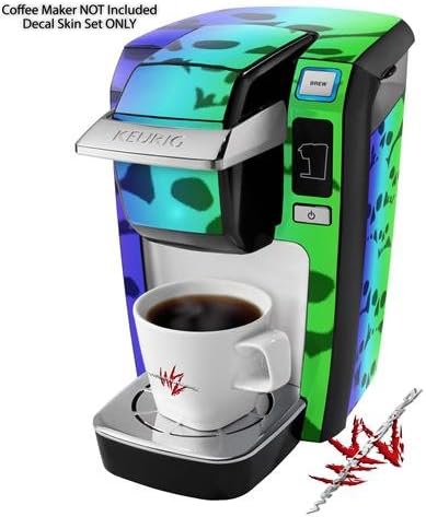 Decal Style Vinyl Skin compatible with Keurig K10 / K15 Mini Plus Coffee Makers Rainbow Skull Collection (COFFEE MAKER NOT INCLUDED)