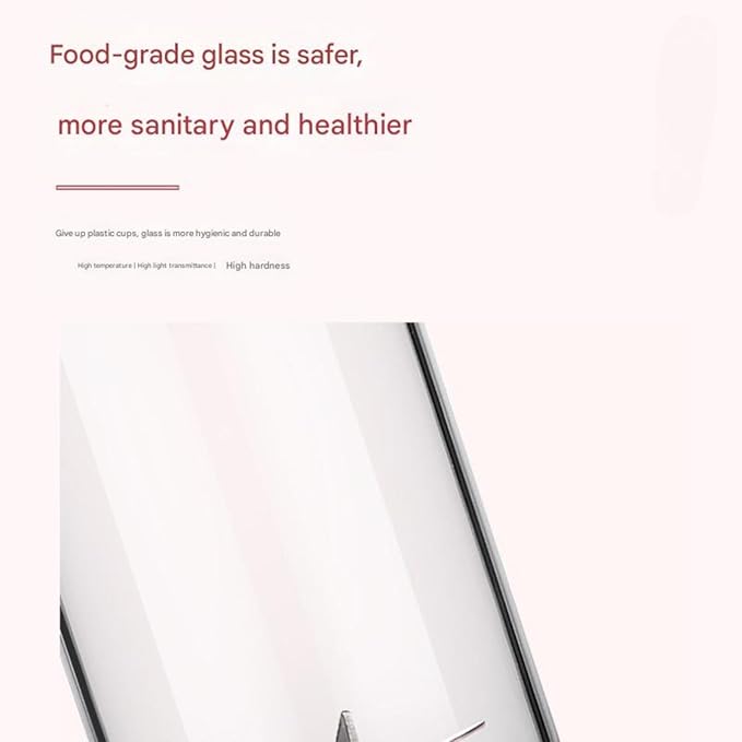 400ml glass juicer | 1500mAh long battery life 40s fresh juice | 304 steel blade with six blades for crushing ice | portable for home office and outdoor use (pink2)