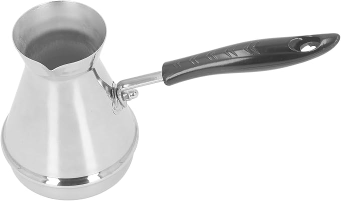 Turkish Coffee Pot 2 Pack | Stovetop Pour Over Coffee Maker &amp Milk Warmer | Stainless Steel Kettle with Long Handle for Butter/Milk/Sauce | No Leak Spout Dishwasher Safe