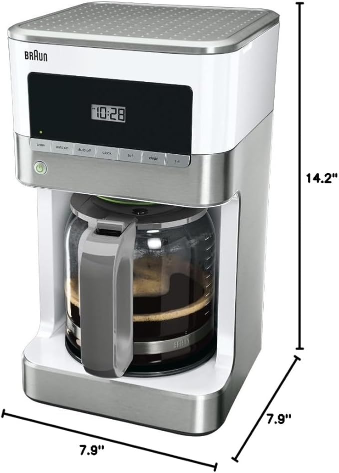 Braun KF6050WH BrewSense Drip Coffee Maker White