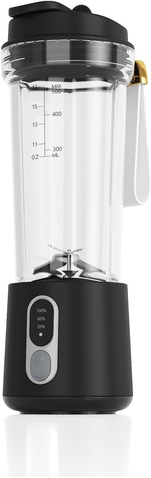 Fit for Portable Multifunctional Power Juicer with Strong Motor &amp 4000mAh - Ideal for Indoor &amp Outdoor Use(Black 4000mAh)