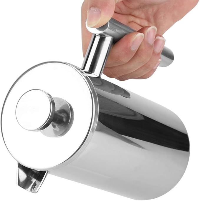 Bewinner Press Coffee Pot French Press Coffee Maker Double Walled Stainless Steel Coffee Maker French Press Tea Pot with Filter (1000ML)