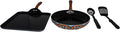 IMUSA Nonstick Ceramic Cookware Set 4-Piece 10.5in/10in with Soft-Touch Handles Aluminum Black