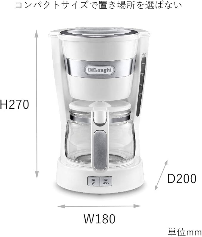 DeLonghi drip coffee maker ICM14011J (White)