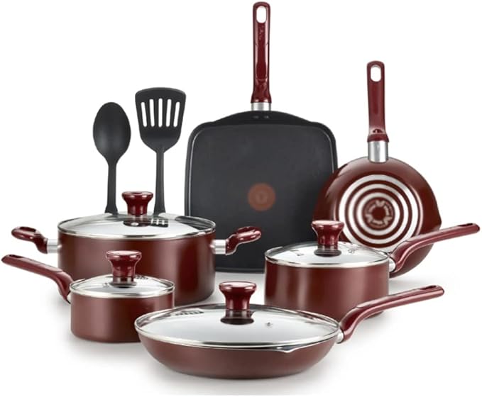12PC Set RED Kitchen cookware Set Non Stick Cooking Pot Set cookware Sets pots and Pans nonstick Kitchen cookwear