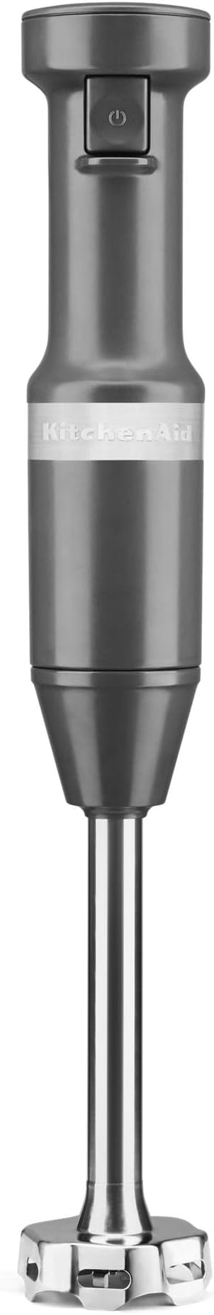 KitchenAid Variable Speed Corded Hand Blender - KHBV53 Matte Charcoal Grey 8 in &amp KFC3516CU 3.5 Cup Food Chopper Contour Silver