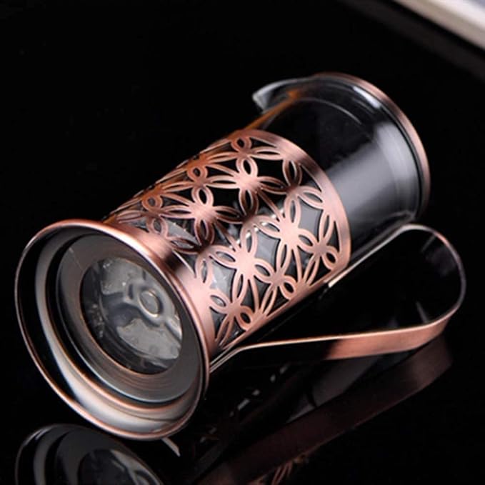 French Press Coffee Maker Stainless Steel Small French Press 350ML Durable Heat Resistant Borosilicate Coffee Presser Single Cup