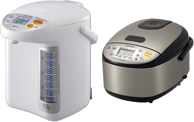 Zojirushi Micom Water Boiler Warmer and Rice Cooker Bundle