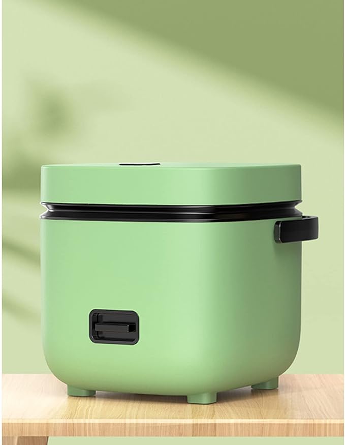 Rice Cooker - Mini Electric Rice Cooker Home Kitchen Appliances 2-layer Heating Food Steamer Multifunction Meal Cooking Pot (Color : Green)