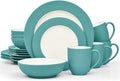 Noritake Colorwave Turquoise 16-Piece Rim Dinnerware Set Service For 4