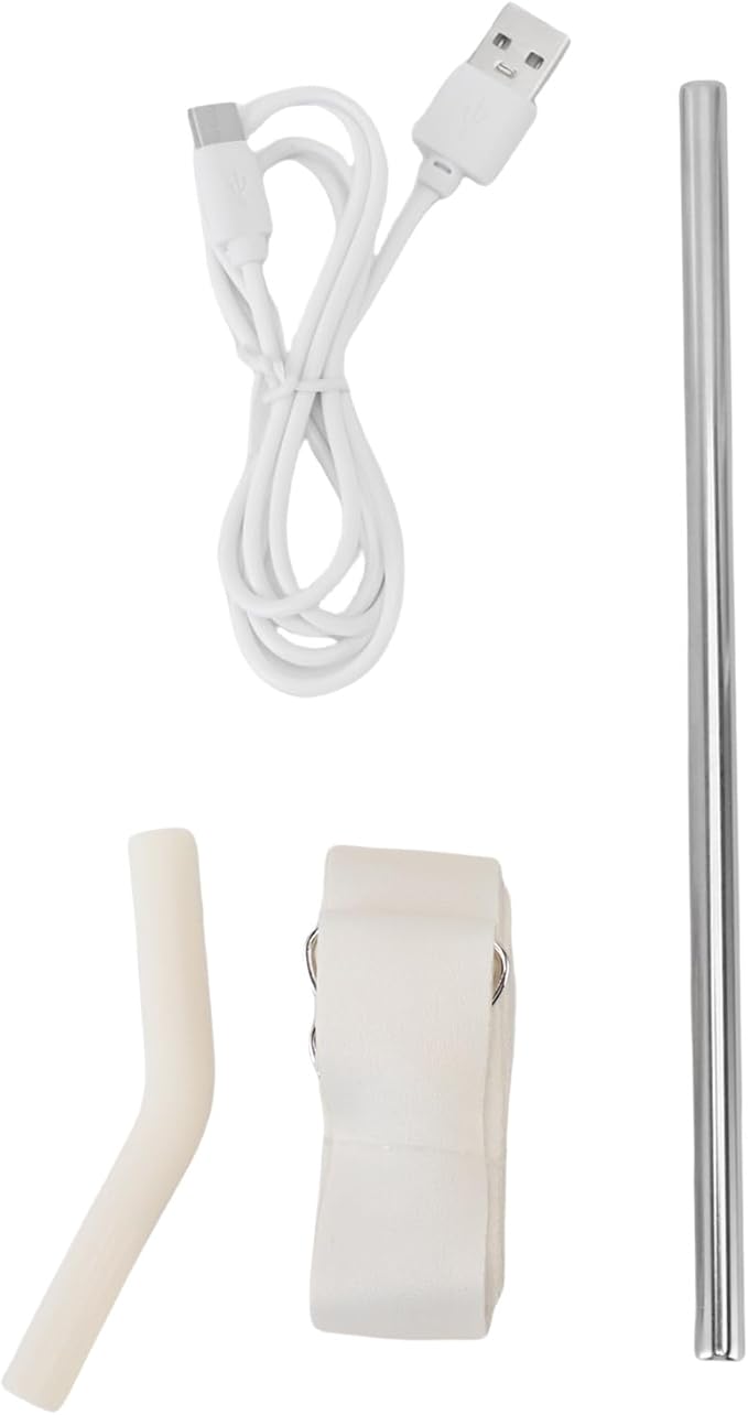 Ymiko Portable Electric Juicer Cup Rechargeable Blender Lightweight Compact Office Gym Travel (White)