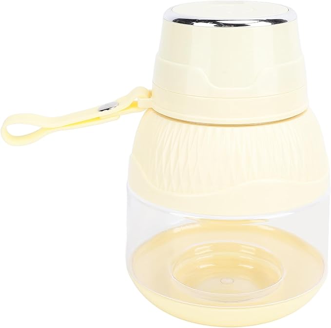 500ML Portable Juicer Cup for Smoothie Maker for Shakes and Cordless Blender Multifunctional Electric Blender with Travel Lid for Kitchen Home Office (Light Yellow)