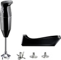 bamix Cordless Immersion Hand Blender 2-Speed Made in Switzerland Black – Includes 3 Stainless Blades Multipurpose Blade Beater Whisk and Charging Station