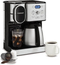 Cuisinart Coffee Center 10-Cup Thermal Carafe Drip Coffee Maker and Single-Serve Brewer with Over Ice Function Fully Automatic Coffeemaker Compatible with Single-Cup Pods Black/Stainless SS-21NAS