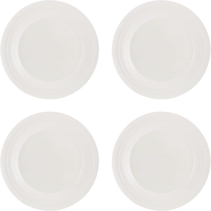 Mikasa Swirl White 16 Piece Dinnerware Set Service for 4
