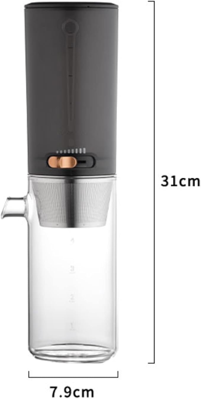 Ice Cold Brew Coffee Maker 400ml Portable Reusable Ice Drip Coffee Filter Glass Percolators Espresso Kitchen Tools Pot Ice Cafe MakerWhite