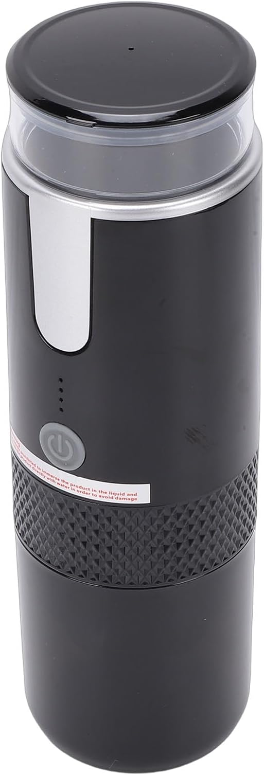Portable Coffee Maker Rechargeable Coffee Machine Ground Capsules Automatic Extraction with Built in Compartments 1200mAh Rechargeable Battery for Travel Camping