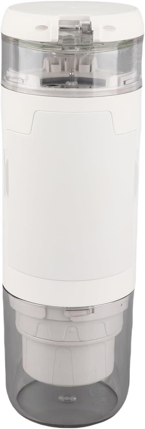 Yctze Portable Electric Coffee Maker - Cordless Mini Brewer with 2-in-1 GroundCapsule 18 Bar Pressure 2500mAh Battery Ideal for Travel &amp Camping (White)