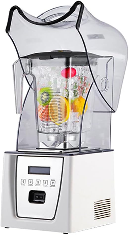 Blender Smoothie Maker Commercial Stand Mixer with Sound Enclosure Automatic Silent Wall Breaking Machine Ice Crusher for Kitchen Milk Tea Coffee Dessert Leisure Shop A