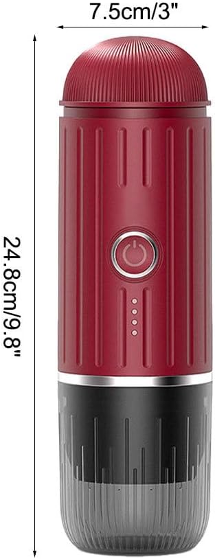 MiOYOOW Portable Electric Espresso Machine Rechargeable Mini Travel Camping Coffee Makers Self-Heating Coffee Maker for Travel Camping Office Home