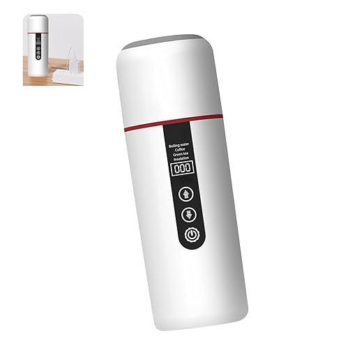 Portable 12V/24V Car Coffee Maker - USB Heated Water Stove 500ml Rustless Travel Mug Coffee Tea &amp Food(02)