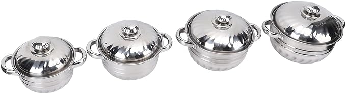 Kitchen Cooking Set Stainless Steel Stockpot Set Even Heat Distribution Stainless Steel Handles Compact and Easy to Clean Ideal for Personal Kitchens Easy to Carry