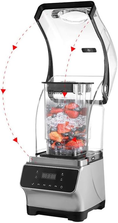 2200W Commercial Blender for Smoothies - High Speed 38000RPM Motor 1.6L Jug Ideal for Smoothies and Food Preparation