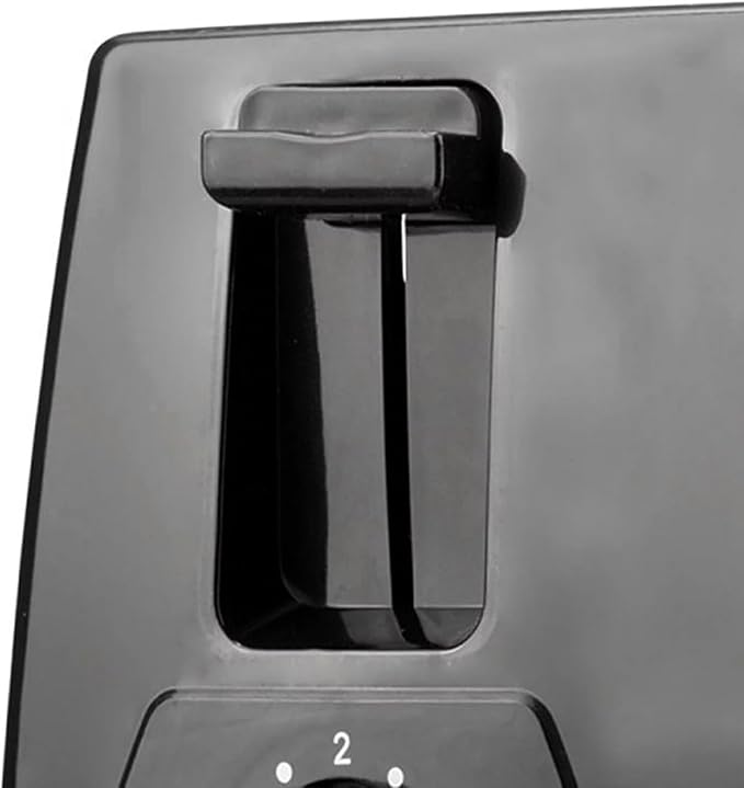 1300W 4-Slice Toaster with Dual Crumb Trays 6 Browning Settings &amp Cancel Buttons – Family Size Black and Silver Toaster for Even Toasting