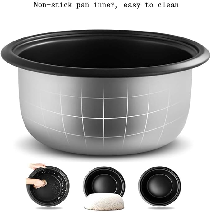 Commercial Rice Cooker | Non-Stick Aluminum Removable Inner Pot | Auto Switch from Cook to Warm | Stainless Steel Lid | Old-Fashioned Large Rice Cooker(8L)