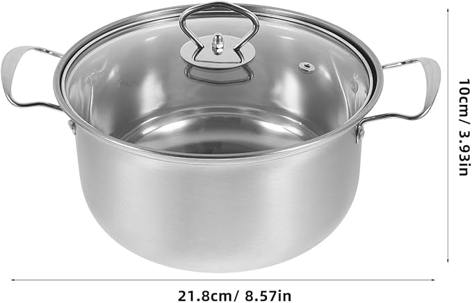 DOITOOL Stainless Steel Cookware Set Kitchen Pots and Pans Soup Pot Frying Pan Seamless Surface Easy Clean Comfortable Grip Heat Absorption